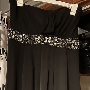White House Black Market Black Beaded Strapless Dress- Perfect for spring!!!